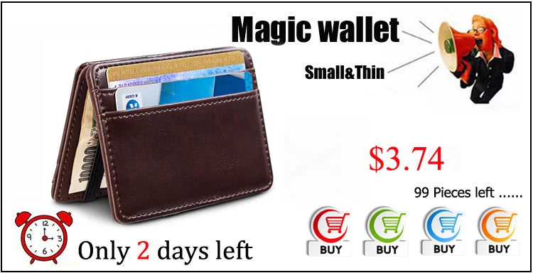 Slim Genuine Leather Card Holder Wallet