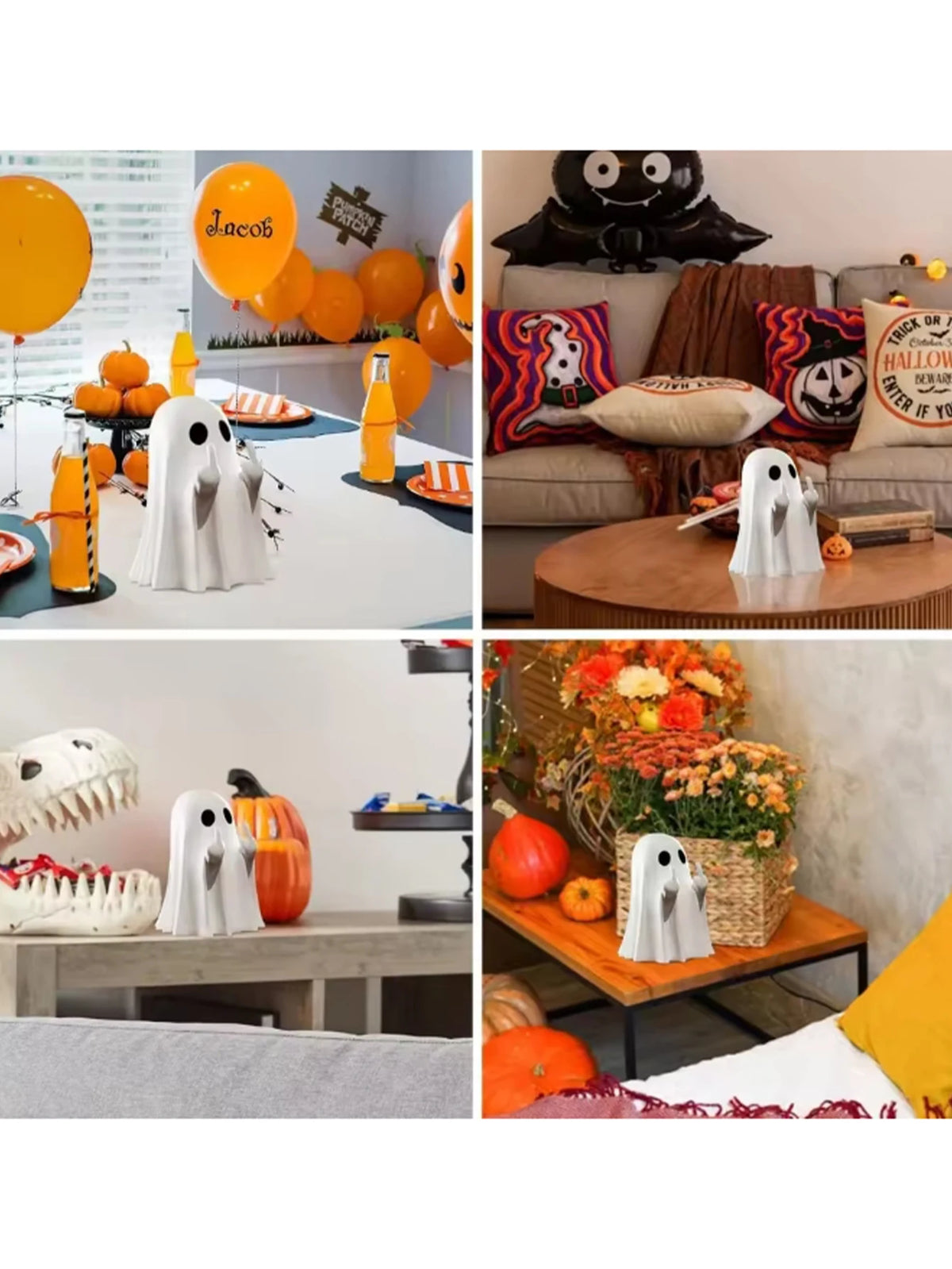 Mischievous Ghost Figurine - Mini Halloween Statue