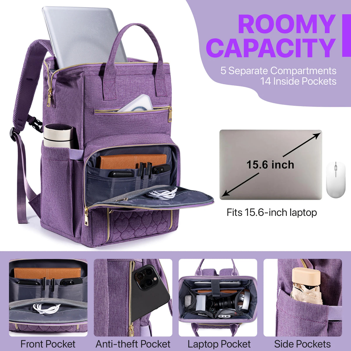 Insulated Lunch Cooler Backpack with Water-Resistant Design