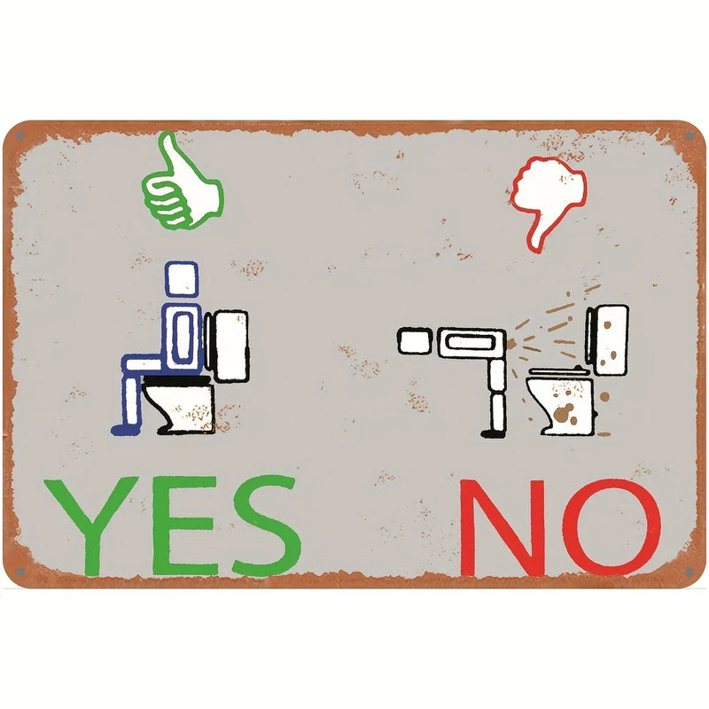 Vintage Metal Bathroom Sign - "This Is A Bathroom, Not An Internet Cafe"