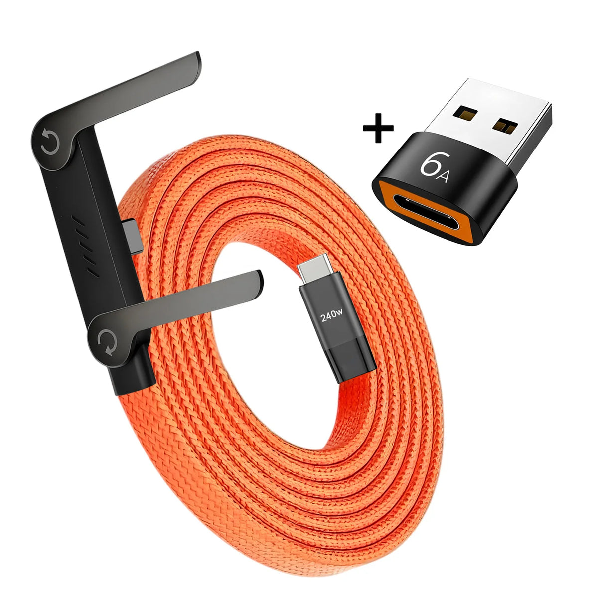 2-in-1 Foldable Charging Stand with Fast-Charge Cable