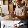 Foldable Aluminum Laptop Stand with Magnetic Phone Mount
