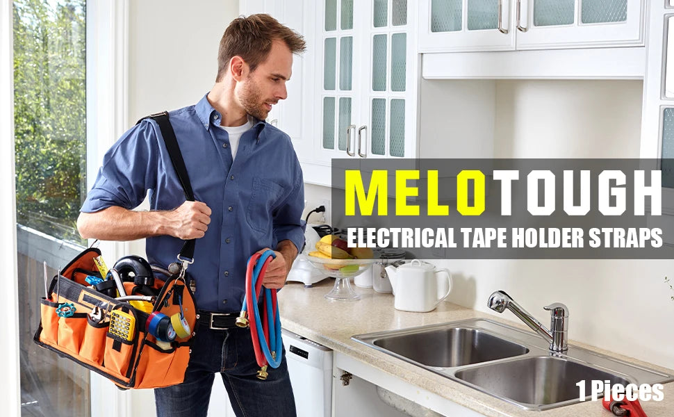Durable Electrical Tape Holder with Snap Hook for Tool Belts and Pouches
