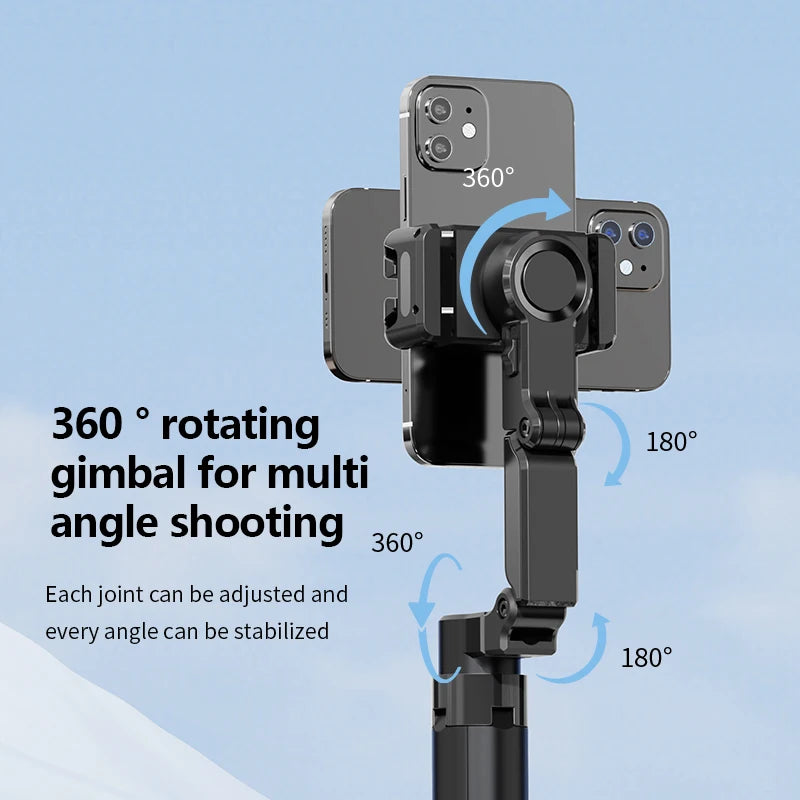 Estabilizador Gimbal Plegable para Smartphone con Control Remoto Inalámbrico