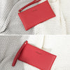 Slim PU Leather Zip-Around Wallet with Card and Phone Pockets