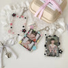 Transparent Acrylic Photocard Holder with Star Pendant Keychain