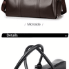 Retro PU Leather Weekender Duffel Bag with Adjustable Shoulder Strap