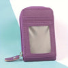 Compact Zippered PU Wallet with Multiple Card Slots