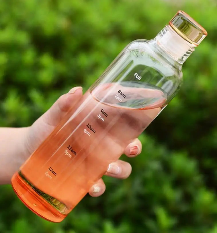 16oz Glass Water Bottle with Secure Lid