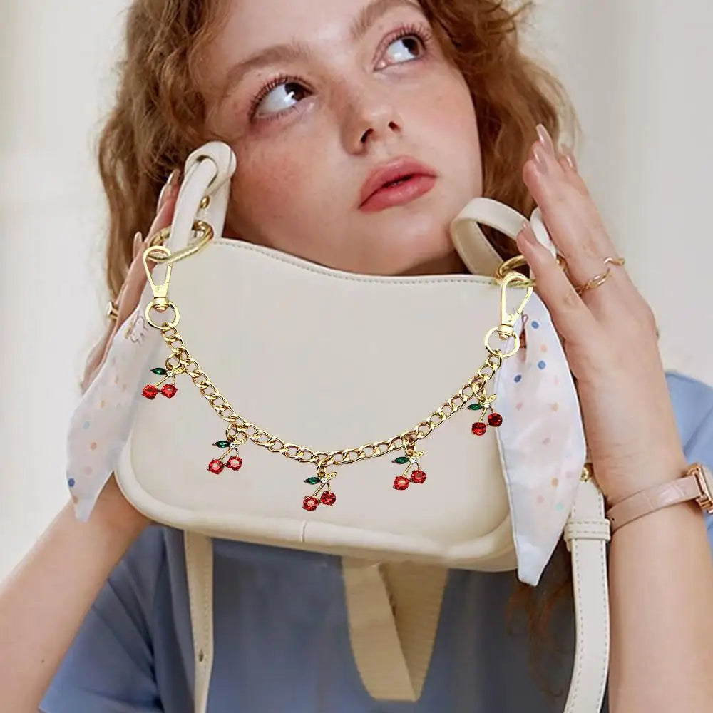 Cherry Charm Bag Chain with Pendant