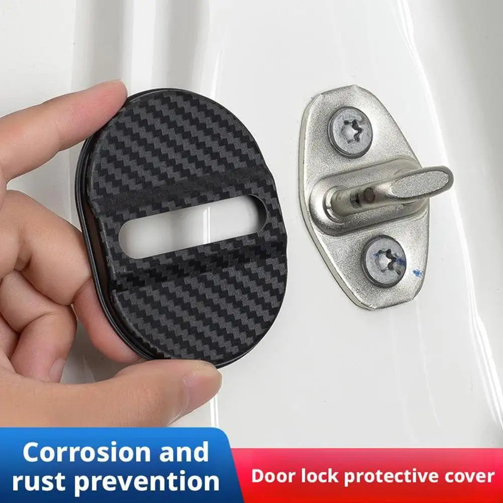 Self-Adhesive Car Door Lock Protective Covers (4-Pack)