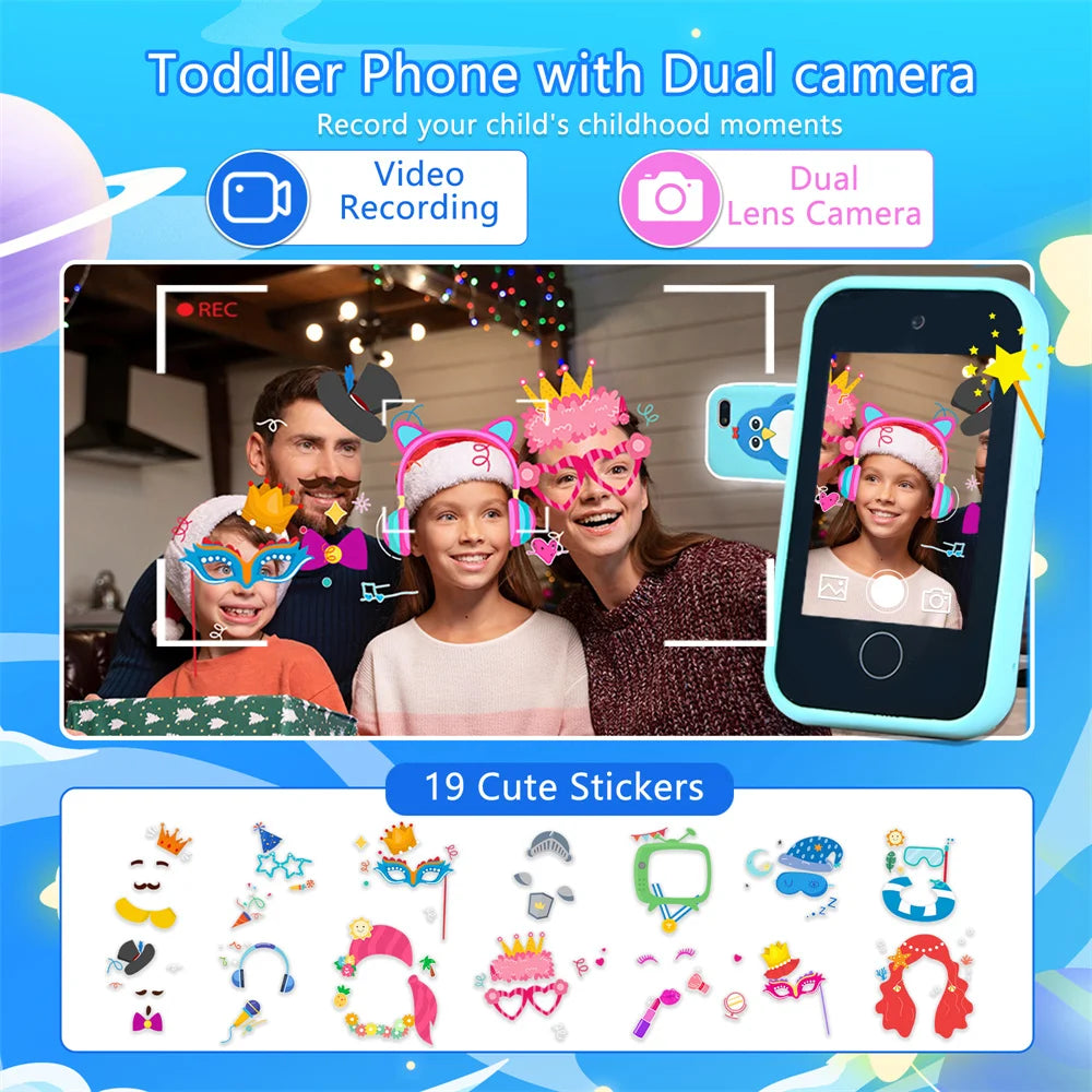 Kids Touchscreen Learning Phone with Games and Music