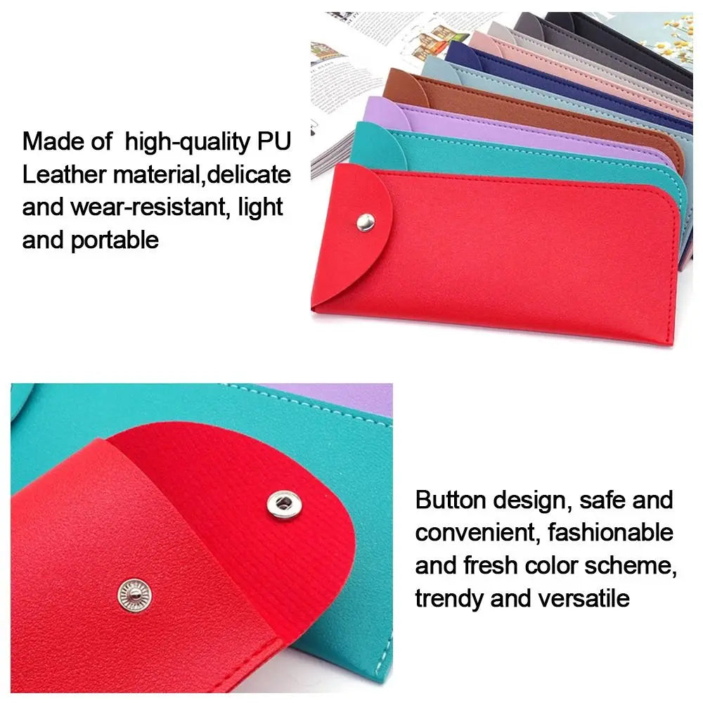 PU Leather Glasses Case with Magnetic Snap Closure