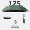 Auto Reverse-Folding Umbrella with Reflective Stripe & Carabiner Handle