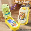 Kids' Cartoon Flip Phone Toy with Music and Learning Games