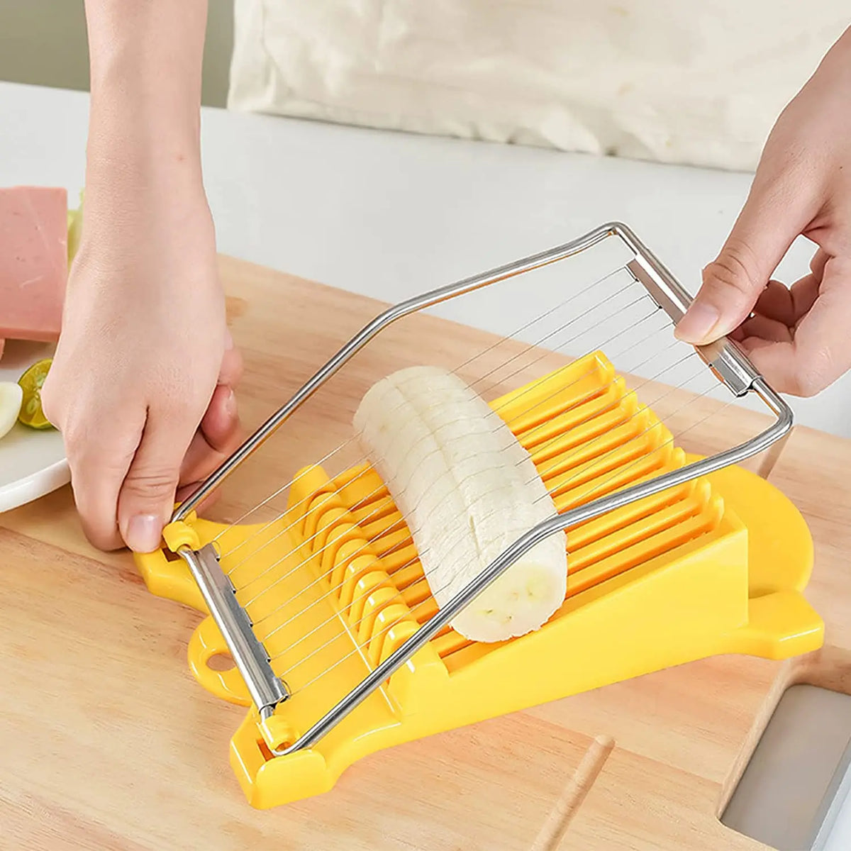 Stainless Steel Multi-Food Slicer for Eggs, Cheese & Fruit