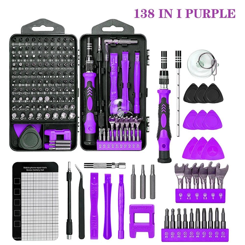 140-in-1 Precision Screwdriver Repair Kit for Laptops, Phones & Electronics