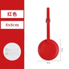 Red PU leather luggage tag with a keyring and blank information space