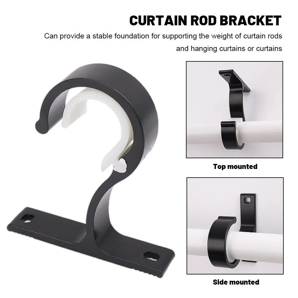 Adjustable Curtain Rod Brackets - Set of 2, 4, or 8