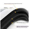 Cross-section diagram showing layers of a bath mat including absorbent cloth, water absorption layer, and rubber foam for com