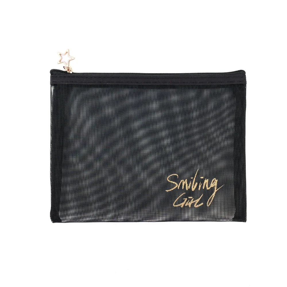 Large Capacity Mesh Travel Makeup Bag Organizer