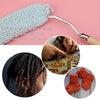 A set of plastic latch hook needles used for connecting hair, braiding long hair, repairing socks, and carpets.