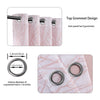 Pink sheer window curtains with grommet design and 1.6 inch interior hole diameter