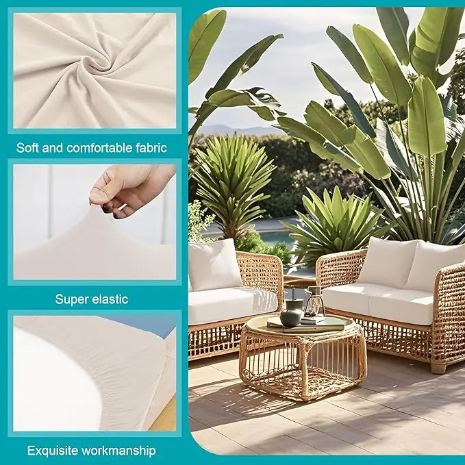 Elastic Sofa Seat Cushion Cover – Stretchable Slipcover Protector
