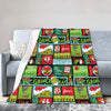 Grinch-Themed Coral Fleece Throw Blanket