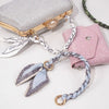 Decorative Silk Scarf Bag Chain with Detachable Bow