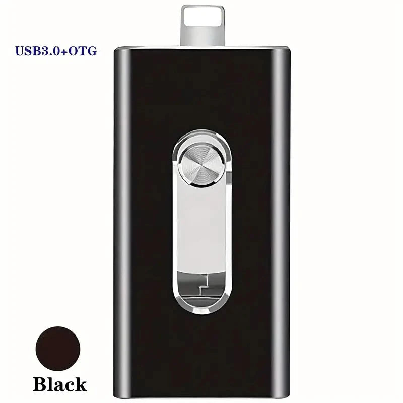 4-in-1 USB 3.0 Flash Drive for iPhone, Android & PC