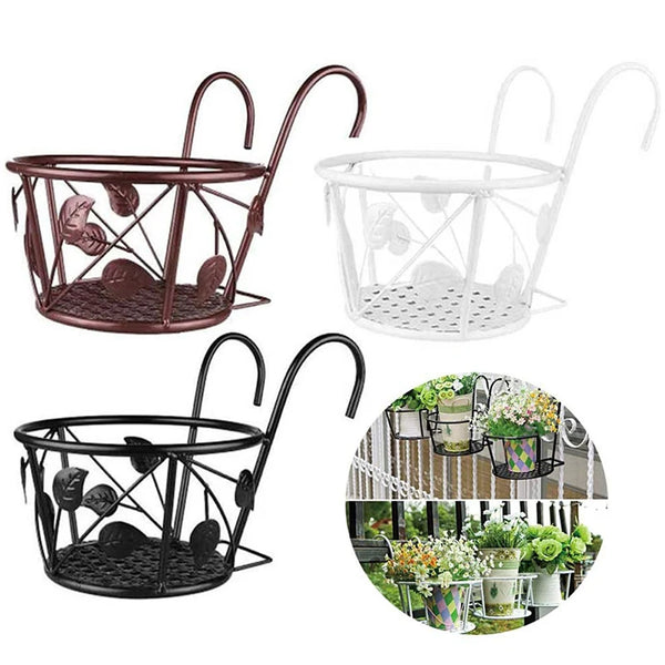 Iron Hanging Plant Rack for Balcony Decor