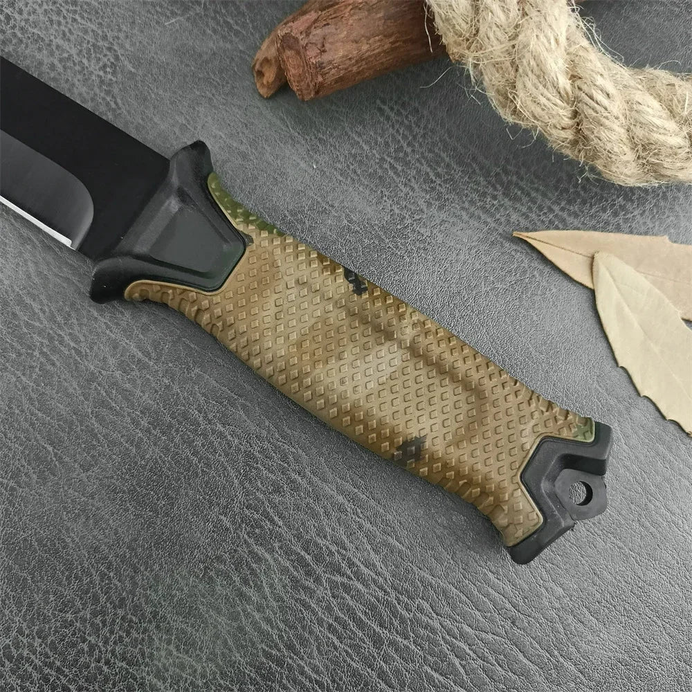 Full Tang Fixed Blade Knife with Ergonomic Rubber Handle