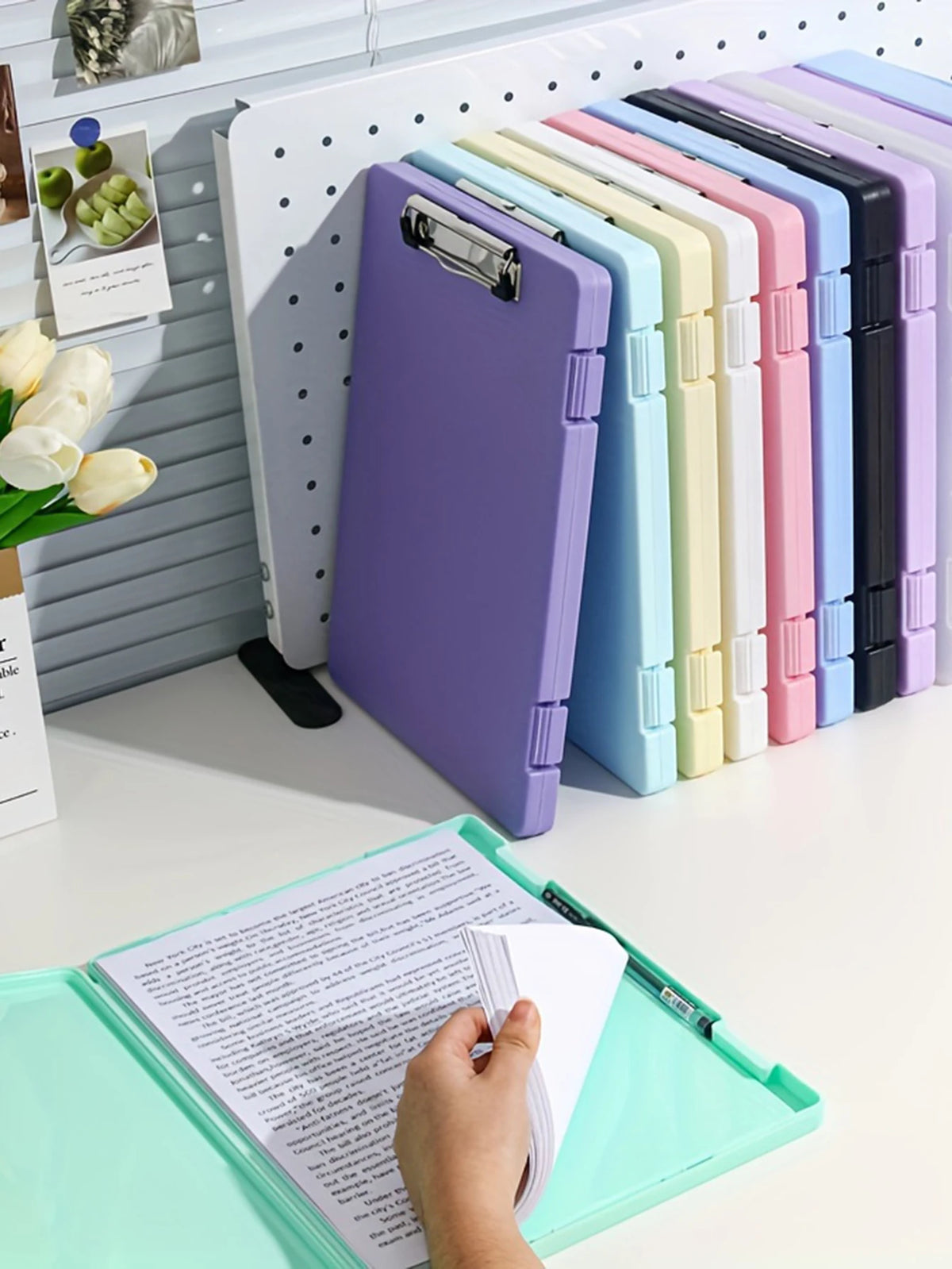 2-in-1 A4 Writing Board & Document Storage Box