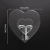 Heart-Shaped Self-Adhesive Hooks (Set of 6) – No-Drill, Multi-Purpose Transparent Hangers