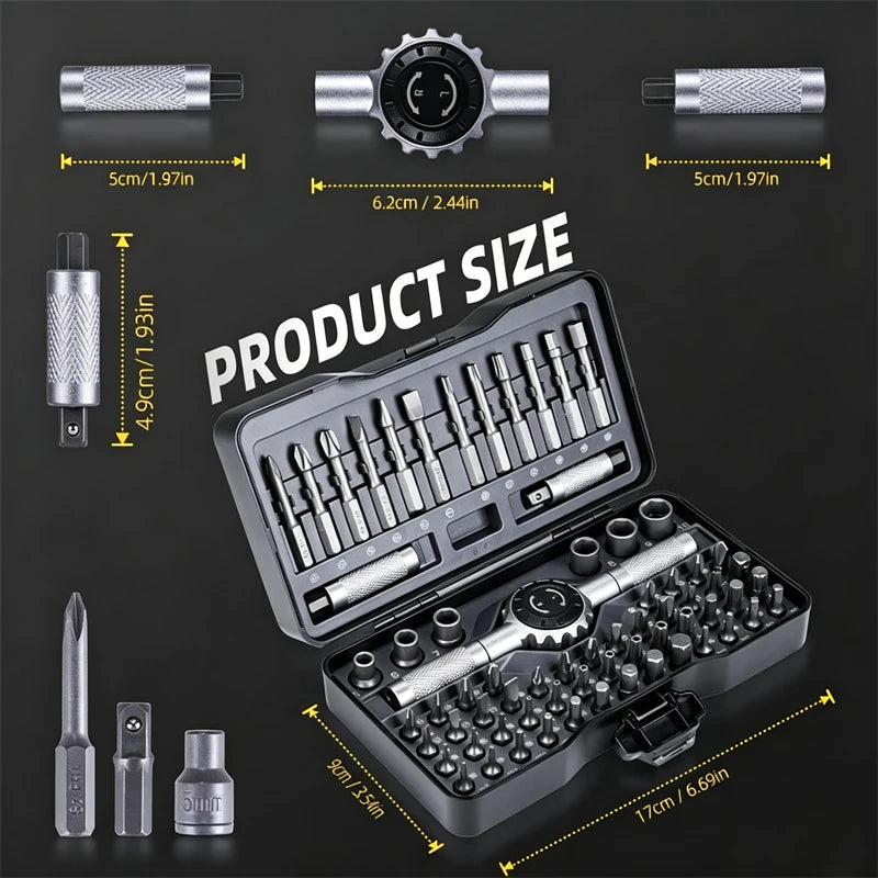69-in-1 Magnetic Ratchet Screwdriver Kit