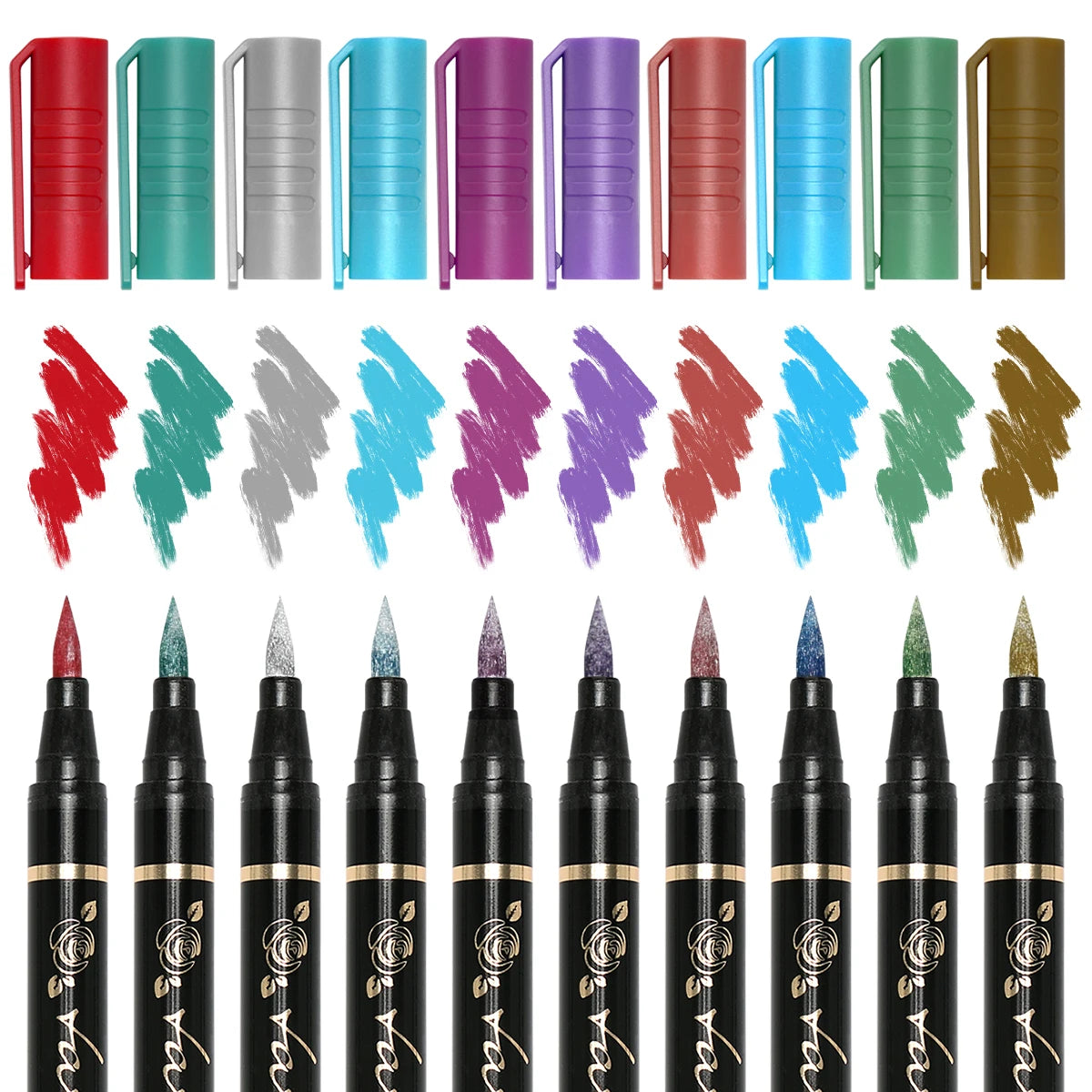 10-Piece Non-Toxic Face Paint Marker Set for Kids & Adults