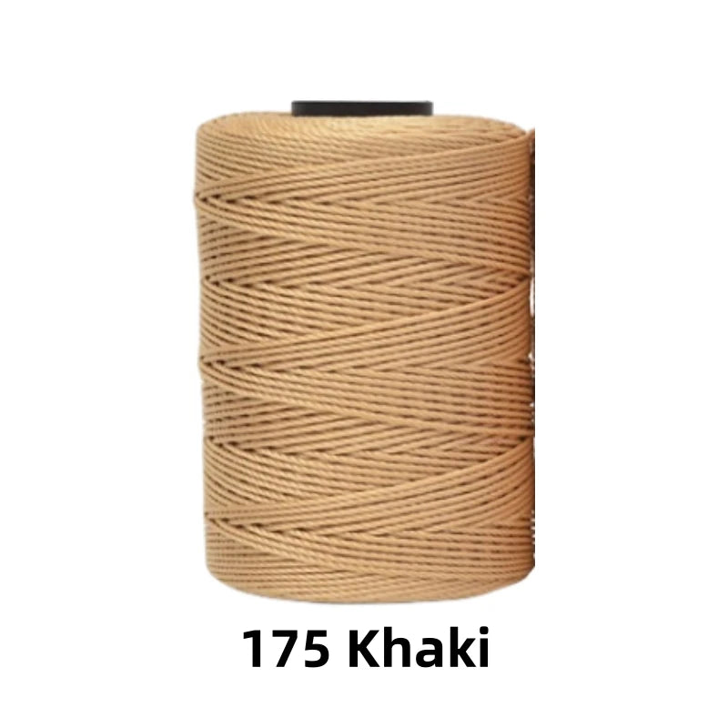 Spool of 175 Khaki ice silk crochet yarn for knitting and DIY crafts