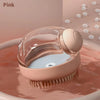 Brosse de bain en silicone pour animaux avec distributeur de savon