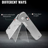 Folding Utility Knife with Quick-Change Blade and Pocket Clip