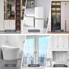 A collection of home fixtures including a wine cabinet, refrigerator, closet, toilet, windows, and dishwasher.