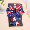 Patriotic Star Bow Hair Clips for Girls
