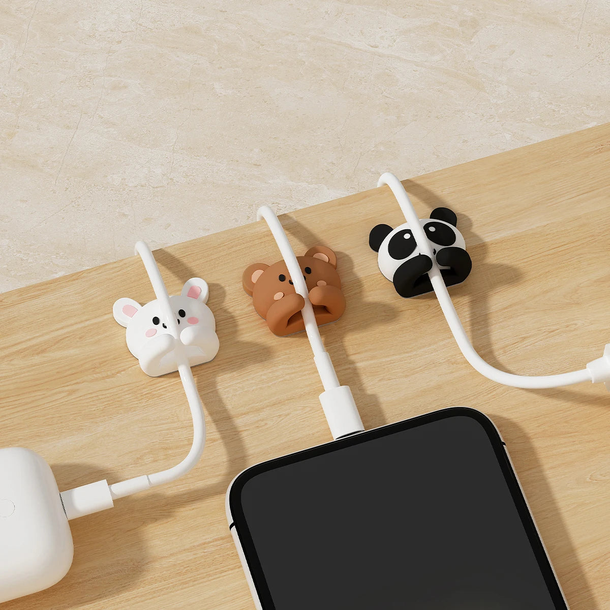 Adorable Cartoon Cable Organizer Clips