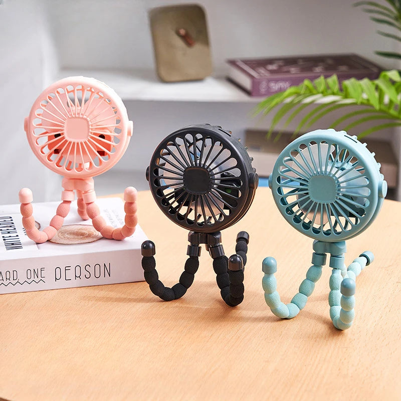 Flexible Clip-On Rechargeable Mini Fan