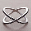 Bague en Forme de Croix avec Zircon Cubique