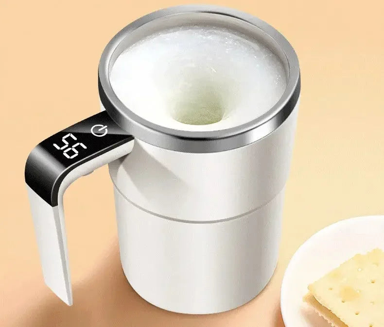 Self-Stirring Travel Mug with Temperature Display