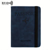 Vintage PU Travel Passport Holder with RFID Protection
