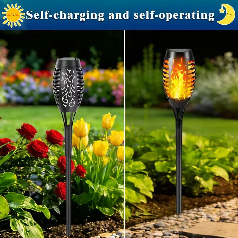 Solar Flickering Flame Torch Light