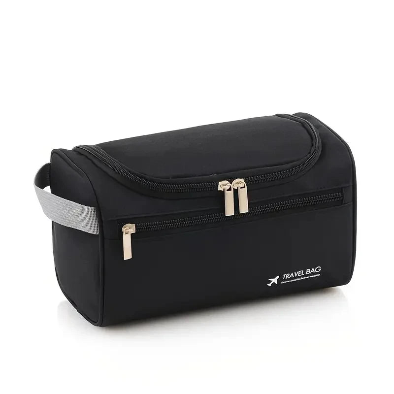 Hanging Leather Toiletry Bag with Durable Water-Resistant Design