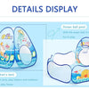 A 3-in-1 kids ball pit play tent featuring an ocean ball and a crawl tunnel for indoor and outdoor play.